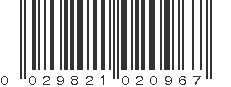 UPC 029821020967