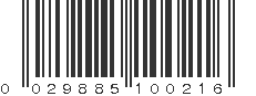 UPC 029885100216