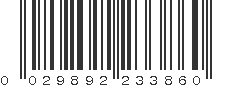 UPC 029892233860