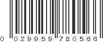 UPC 029959780566