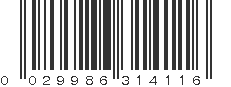 UPC 029986314116