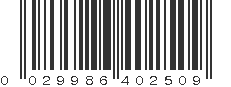 UPC 029986402509