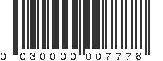 UPC 030000007778