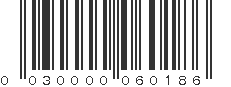 UPC 030000060186