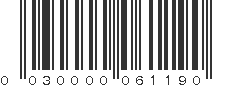 UPC 030000061190