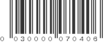 UPC 030000070406