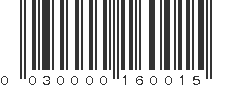 UPC 030000160015