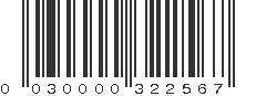 UPC 030000322567