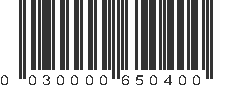 UPC 030000650400