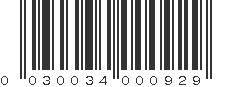 UPC 030034000929