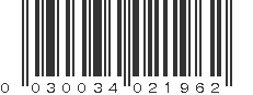 UPC 030034021962