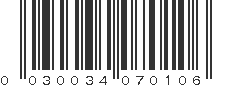 UPC 030034070106