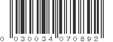 UPC 030034070892