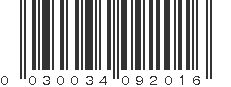 UPC 030034092016