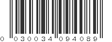 UPC 030034094089