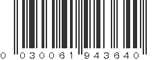 UPC 030061943640