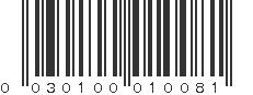 UPC 030100010081