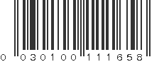 UPC 030100111658