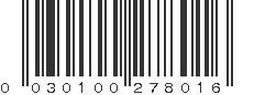 UPC 030100278016