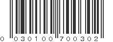 UPC 030100700302