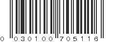 UPC 030100705116