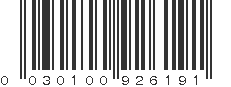 UPC 030100926191