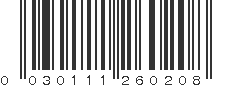 UPC 030111260208