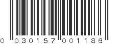 UPC 030157001186