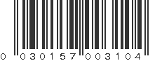 UPC 030157003104