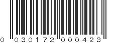 UPC 030172000423