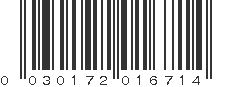 UPC 030172016714