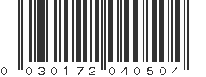 UPC 030172040504