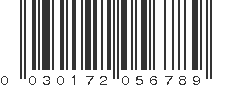 UPC 030172056789