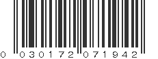 UPC 030172071942