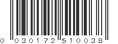 UPC 030172510038