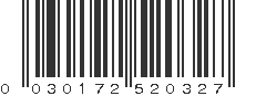 UPC 030172520327