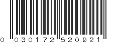 UPC 030172520921