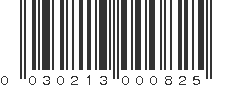 UPC 030213000825