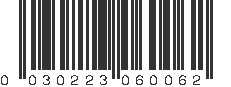 UPC 030223060062