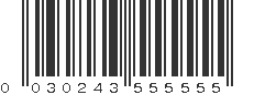 UPC 030243555555