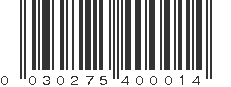 UPC 030275400014