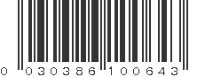 UPC 030386100643