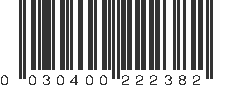 UPC 030400222382