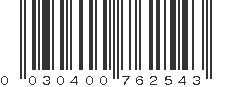 UPC 030400762543