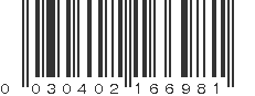 UPC 030402166981