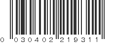 UPC 030402219311