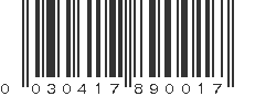 UPC 030417890017