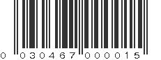 UPC 030467000015