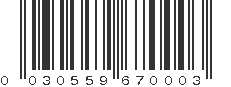 UPC 030559670003