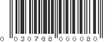 UPC 030768000080